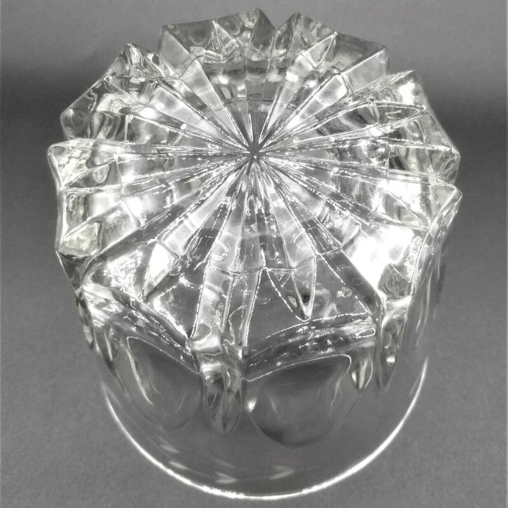 Princess House Heritage Pattern Glass Ice Bucket and Tongs